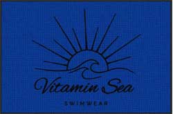 4' x 6' (45" x 69") Waterhog Impressions HD VITAMIN SEA  Indoor/Outdoor Logo Mat