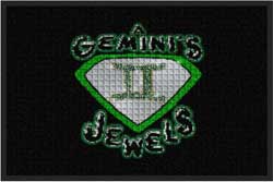 2' x 3' (24" x 35") Waterhog Impressions HD A GEMINI'S  Indoor-Outdoor Logo Mat
