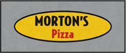 3' x 7' (35" x 82") Colorstar Impressions MORTON'S PIZZA Indoor Logo Mat