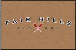 4' x 6' (45" x 69") Colorstar Impressions FAIR HILLS  Indoor Logo Mat