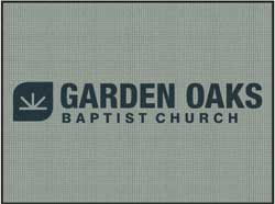 6' x 8' (70" x 95") Waterhog Inlay GARDEN OAKS  Indoor/Outdoor Logo Mat