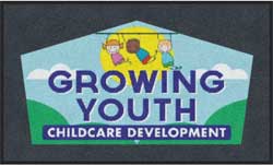 3' x 5' (35" x 59") Digiprint HD GROWING YOUTH  Indoor Logo Mat