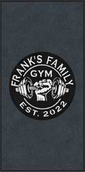 3' x 6' (35" x 69") Digiprint HD FRANK'S FAMILY GYM Indoor Logo Mat