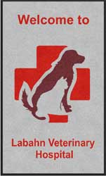 3' x 5' (35" x 59") ColorStar Impressions LABAHN  Indoor Logo Mat