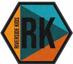 6'x6' Hexagon (68" x 63")  Digiprint HD Custom Shape RIVERSIDE KIDS Indoor Logo Mat