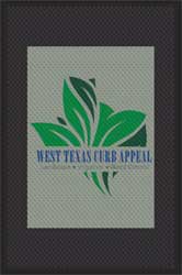 4' x 6' (46" x 69") Superscrape Impressions WEST TEXAS CURB APPEAL  Rubber Logo Mat