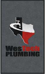 3' x 5' (35" x 59") ColorStar Impressions WESTECH PLUMBING  Indoor Logo Mat