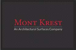 4' x 6' (46" x 69") Superscrape Impressions MONT KREST  Rubber Logo Mat