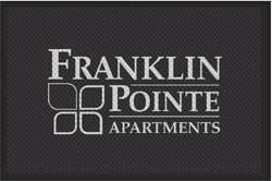 4' x 6' (45" x 69") Superscrape Impressions  FRANKLIN POINTE Rubber Logo Mat