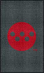 3' x 5' (35" x 58") Waterhog Impressions HD WINCHESTER  Indoor-Outdoor Logo Mat