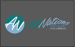 5' x 8' (58" x 95") Berber Impressions  HD ALL NATIONS COLUMBUS Indoor/Outdoor Logo mat