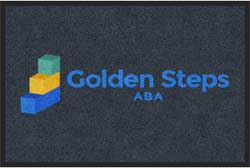 2 'x 3' (24" x 35") Digiprint HD GOLDEN STEPS  Indoor Logo Mat