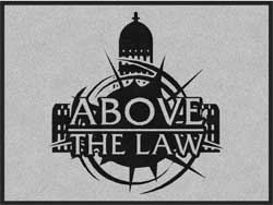 3' x 4' (35" x 47") ColorStar Impressions  ABOVE THE LAW  Indoor Logo Mat