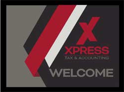 3' x 4' (34" x 45.5") Floor Impressions  XPRESS  Rubber Logo Mat