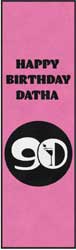 3' x 10' (35" x 119") ColorStar Impressions HAPPY BIRTHDAY DATHA  Indoor Logo Mat