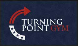 3' x 5' (35" x 59") ColorStar Impressions TURNING POINT GYM  Indoor Logo Mat