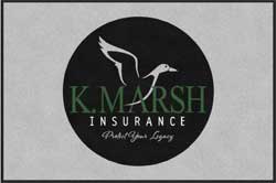 4' x 6' (45" x 69") Colorstar Impressions K. MARSH INSURANCE   Indoor Logo Mat