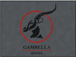 6' x 8' (68" x 95") ColorStar Impressions  GAMBELLA HOTEL  Indoor Logo Mat