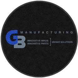 6' Round (68" inches) Digiprint HD Custom Shape GB MANUFACTURING   Indoor Logo Mat