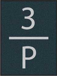 3' x 4' (35" x 47") Waterhog Inlay 3P LOGO Indoor/Outdoor Logo Mat