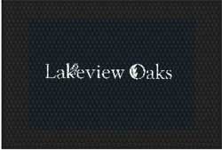 2'6" x 3' (30" x 35") Superscrape Impressions LAKEVIEW OAKS  Rubber Logo Mat