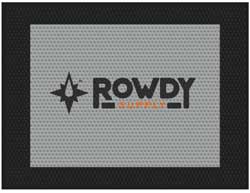 3' x 4' (34" x 45.5") Superscrape Impressions ROWDY SUPPLY  Rubber Logo Mat