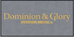 3' x 6' (35" x 69") Digiprint HD DOMINION & GLORY ndoor Logo Mat