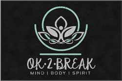 4' x 6' (45" x 69") Colorstar Impressions  OK 2 BREAK  Indoor Logo Mat