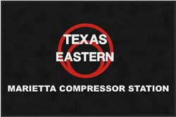 4' x 6' (45" x 69") Colorstar Impressions TEXAS EASTERN Indoor Logo Mat