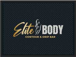 3' x 4' (34" x 45") Superscrape Impressions ELITE BODY  Rubber Logo Mat