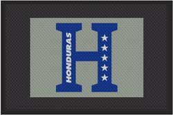 4' x 6' (45" x 69") Superscrape Impressions HONDURAS  Rubber Logo Mat