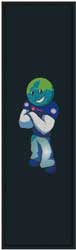 3' x 10' (34" x 116") Superscrape impressions GLOBALMAN  Rubber Logo Mat