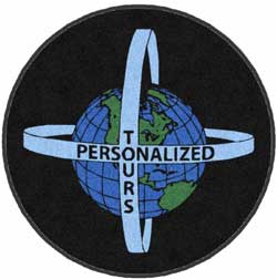 3' Round (35" inches) Digiprint HD Custom Shape PERSONALIZED TOURS  Indoor Logo Mat