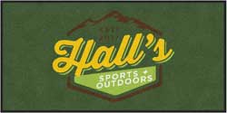 3' x 6' (35" x 69") ColorStar Impressions HALL'S SPORTS  Indoor Logo Mat