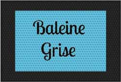 2'6" x 3' (30" x 35") Superscrape Impressions BALEINE GRISE  Rubber Logo Mat