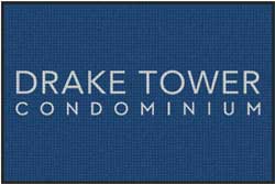 4' x 6' (45" x 69") Waterhog Inlay DRAKE TOWER  Indoor /Outdoor Logo Mat