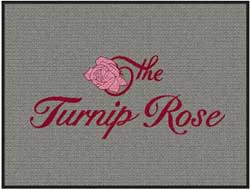 3' x 4' (35" x 45") Waterhog Impressions HD THE TURNIP ROSE  Indoor-Outdoor Logo Mat
