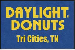 4' x 6' (45" x 69") Digiprint HD DAYLIGHT DONUTS  Indoor Logo mat