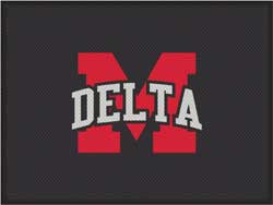 6' x 8' (70" x 95") Superscrape Impressions DELTA  Rubber Logo Mat