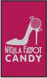 3' x 5' (35" x 58") Waterhog Impressions HD NOLA FOOT CANDY Indoor-Outdoor Logo Mat