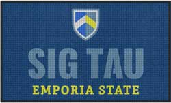 3' x 5' (35" x 59") Waterhog Inlay SIG TAU  Indoor/Outdoor Logo Mat