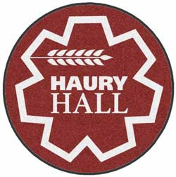5' Round (58" inches) Digiprint HD Custom Shape  BETHEL HAURY HALL Indoor Logo Mat