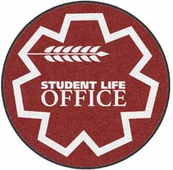 5' Round (58" inches) Digiprint HD Custom Shape  BETHEL STUDENT LIFE  Indoor Logo Mat