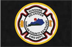 4' x 6' (45" x 69") ColorStar Impressions  SUNSHINE FIRE DEPT  Indoor Logo Mat