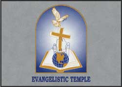5' x 7' ( 58" x 83") ColorStar Impressions EVANGELISTIC TEMPLE Indoor Logo Mat