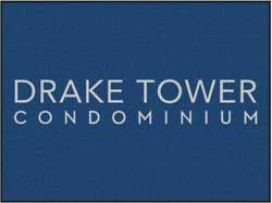 6' x 8' (70" x 95") Waterhog Inlay DRAKE TOWER Indoor/Outdoor Logo Mat