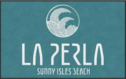 5' x 8' (58" x 95") ColorStar Impressions LA PERLA  Indoor Logo Mat