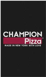 6' x 10' (70" x 119" ) Berber Impressions HD CHAMPION PIZZA  Indoor/Outdoor Logo Mat