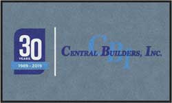 3' x 5' (35" x 58") Digiprint HD CENTRAL BUILDERS  Indoor Logo Mat
