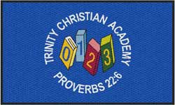 3' x 5' (35" x 58") Berber Impressions HD TRINITY CHRISTIAN  Indoor-Outdoor Logo Mat